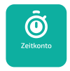 Grünes Icon "Zeitkonto"
